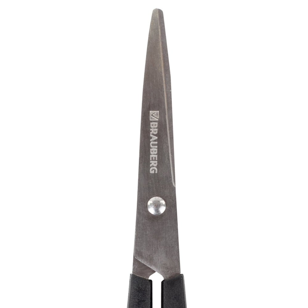 Ножницы BRAUBERG "Standard" 160 мм черные классической формы 2-х сторонняя заточка (6 штук в упаковке)