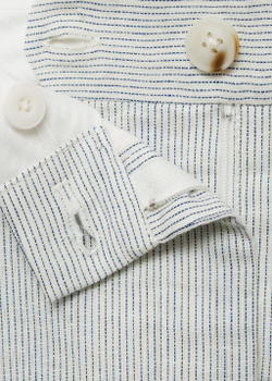 Прямые костюмные брюки из смесового льна