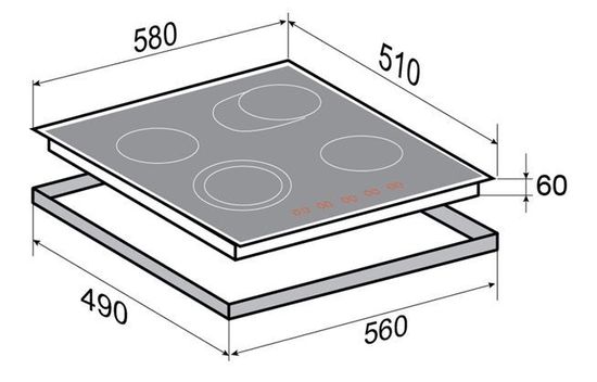 Электрическая варочная панель Zigmund & Shtain CNS 021.60 DX
