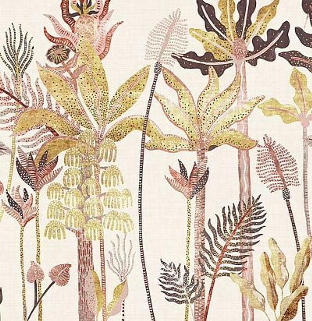 Панно крупные пальмы коричневого цвета DGHAV2032