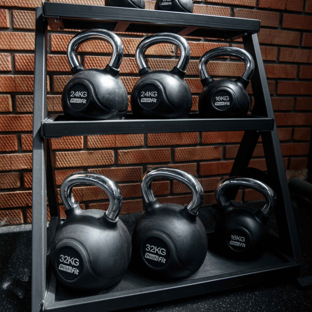 Гиря обрезиненная с хромированной ручкой PROFI-FIT 32 кг