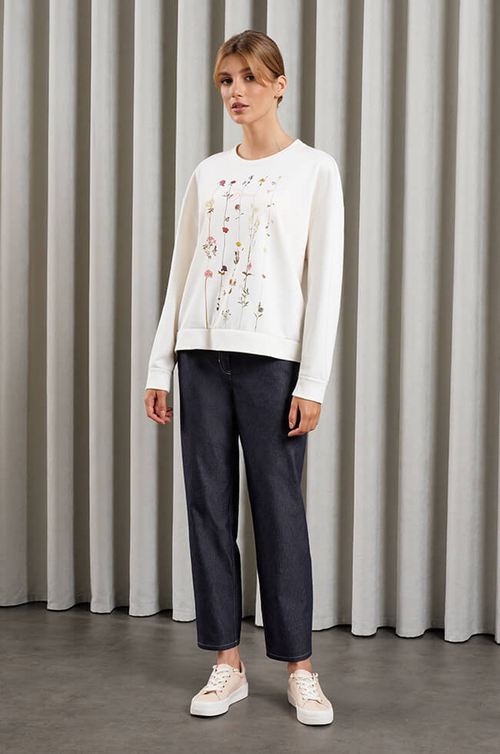 31016 Брюки женские (синий джинс)