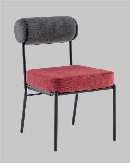 Стул обеденный Roller, тёмно-серый, бордо