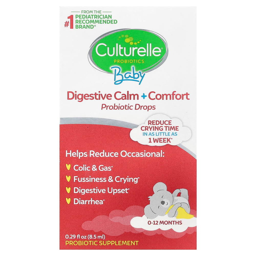 Culturelle, пробиотики для детей, пробиотик для пищеварения и успокоения, для детей от 0 до 12 месяцев, 8,5 мл (0,29 жидк. унции)