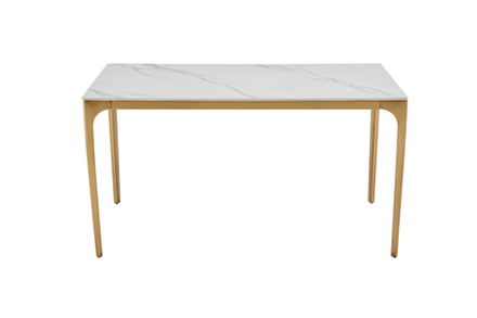 Стол обеденный Ist Casa Камео, 140х80х76 см, белый мрамор (Статуарио)