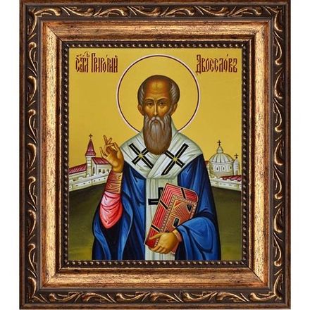 Григорий Великий (Двоеслов) святитель. Икона на холсте.