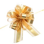 Бант для оформления подарка «Изящный подарок» 5 см, d=15 см, Золото