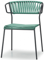 Кресло плетеное Scab Design Lisa Filo, антрацит, ментоловый