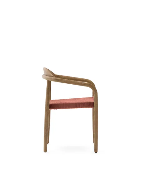 Стул Glynis массив эвкалипта с розовым сиденьем