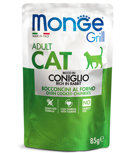 Монж Cat Grill для взрослых кошек Итальянский кролик, 85гр.