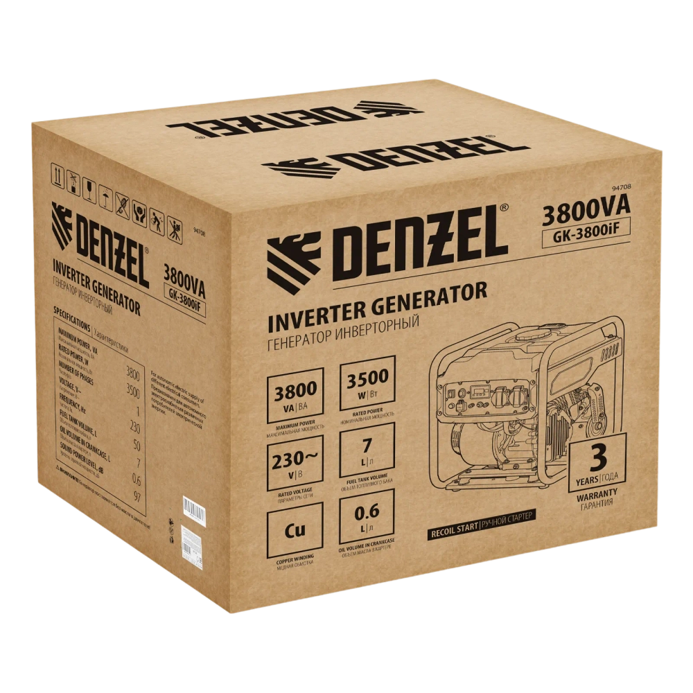 Генератор инверторный Denzel GK-3800iF