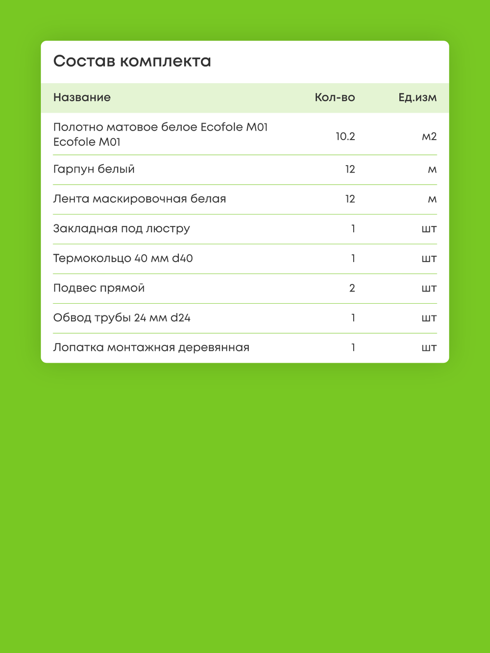 Матовый натяжной потолок 10.2 м2