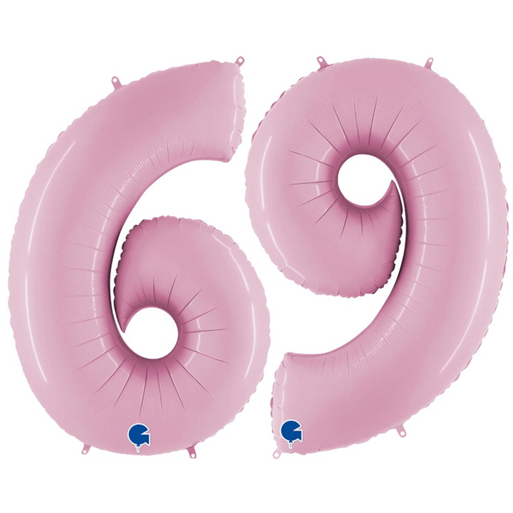 Шар фольгированный Цифра 6 101 см (Розовый)