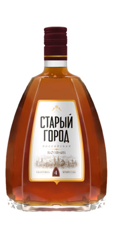 Коньяк Старый Город 4 года 0,5 40% Росинка Россия