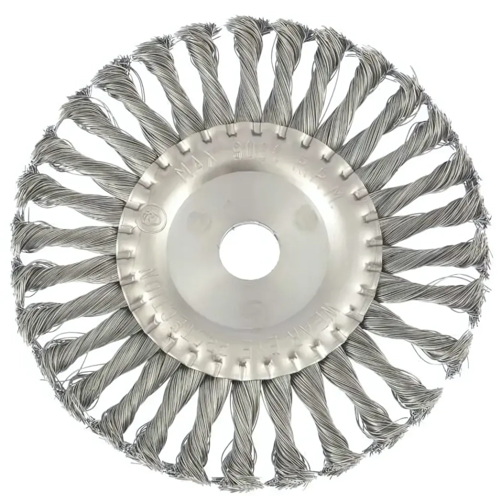 Щетка УШМ металл. плоская (крученая) 9000об/мин 175мм