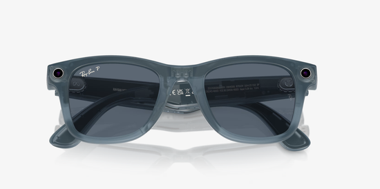 Ray-Ban Meta Wayfarer RW4006 Matte Jeans, Polarized Dusty Blue (M 50-22) ( Синие)