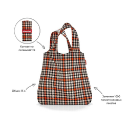 Сумка складная mini maxi shopper glencheck red