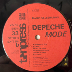Винтажная виниловая пластинка LP Depeche Mode Black Celebration (Польша 1987)
