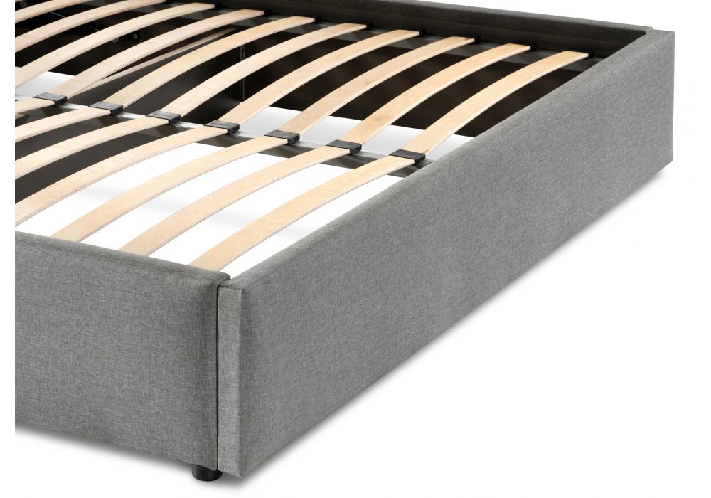 Кровать двуспальная Афродита-3 160 х 200 см с ПМ рогожка серая