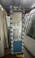 Дверь Пластиковая Б/У 232(в) х 70(ш) балконная