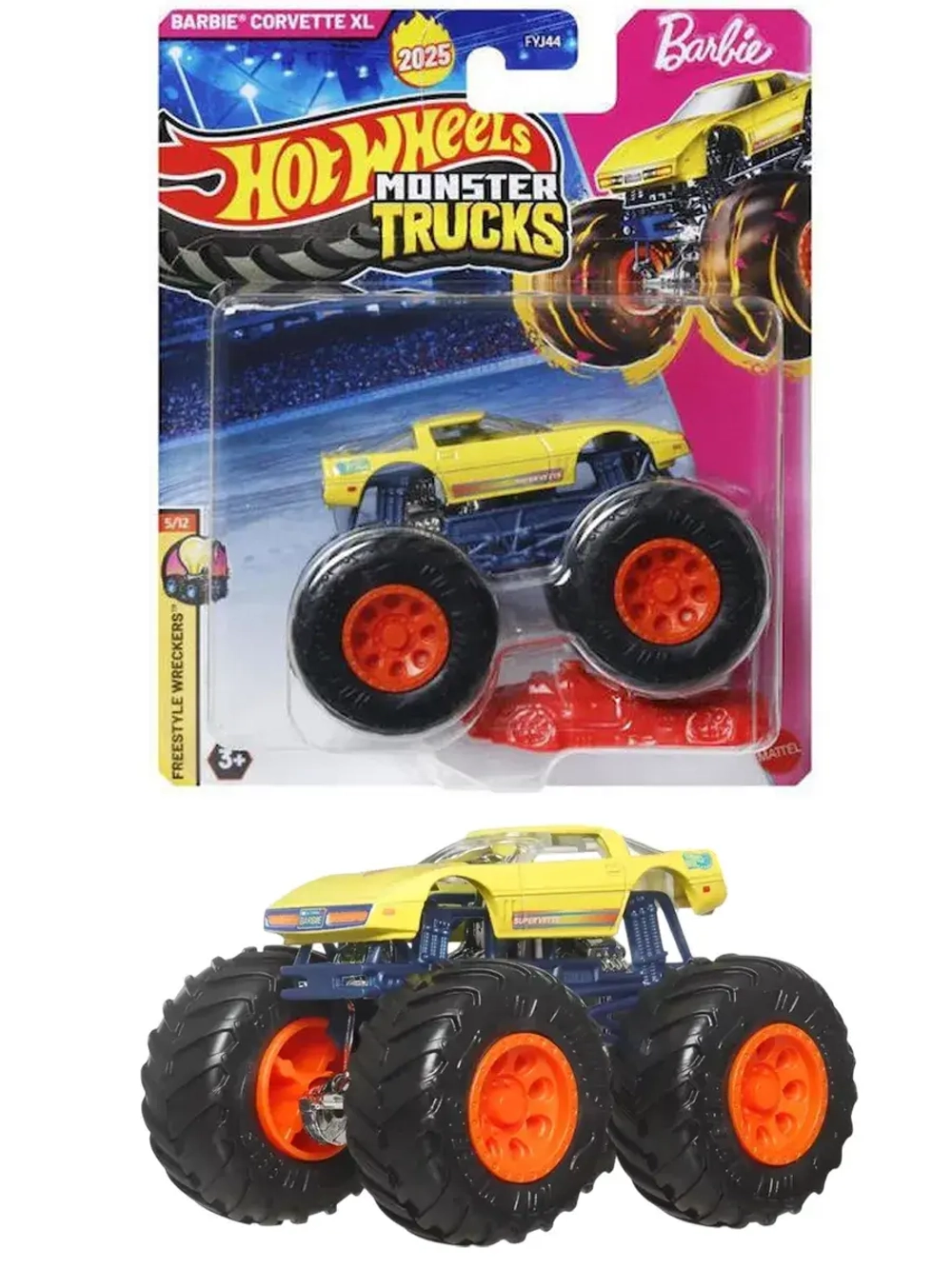 Машинка Monster Trucks Хот Вилс Barbie Corvette FYJ44 JCD97
