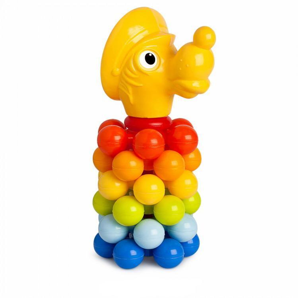 Пирамидка-мини с шариками 8дет. 21см. "Волчонок" (Р.с.)