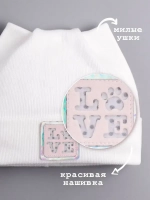 Шапка с ушками трикотажная осенняя