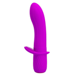 Лиловый вибростимулятор Troy - 15 см. (Цвет: лиловый)