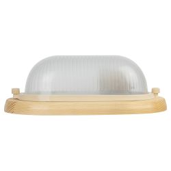 Светильник ЭРА НБО 04-60-011 Кантри дерево/стекло IP54 E27 max 60Вт 232х140 овал сосна | Светильники ЖКХ РБ