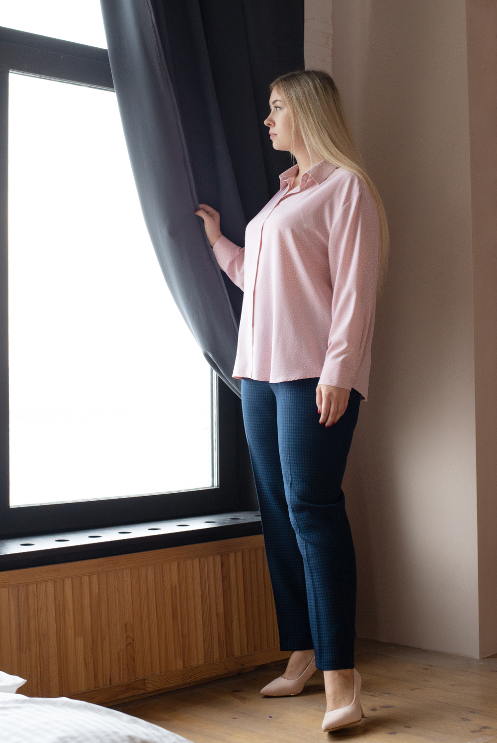 Брюки женские 04Ла, клетка #341Кг0204Ла