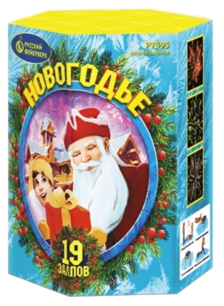 АКЦИЯ Батарея салютов РФ Новогодье 19 залпов калибром 1.25" высотой 50 метров