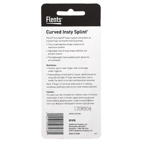 Flents, Insty Splint, изогнутая, M, 1 шт.