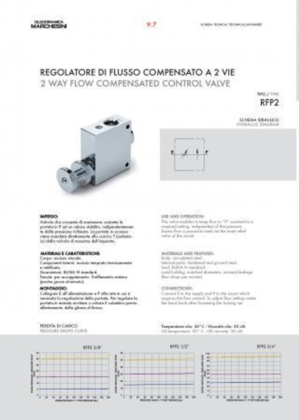 Двухлинейный регулятор расхода RFP 2 3/8 (V1115), 30 л/мин, G3/8"