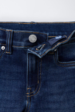 ZARA ДЖИНСЫ SKINNY С НАЧЕСОМ, СИНИЙ