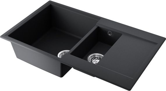 Мойка Omoikiri Daisen 86-2-BL Artgranit/черный(арт.4993477)