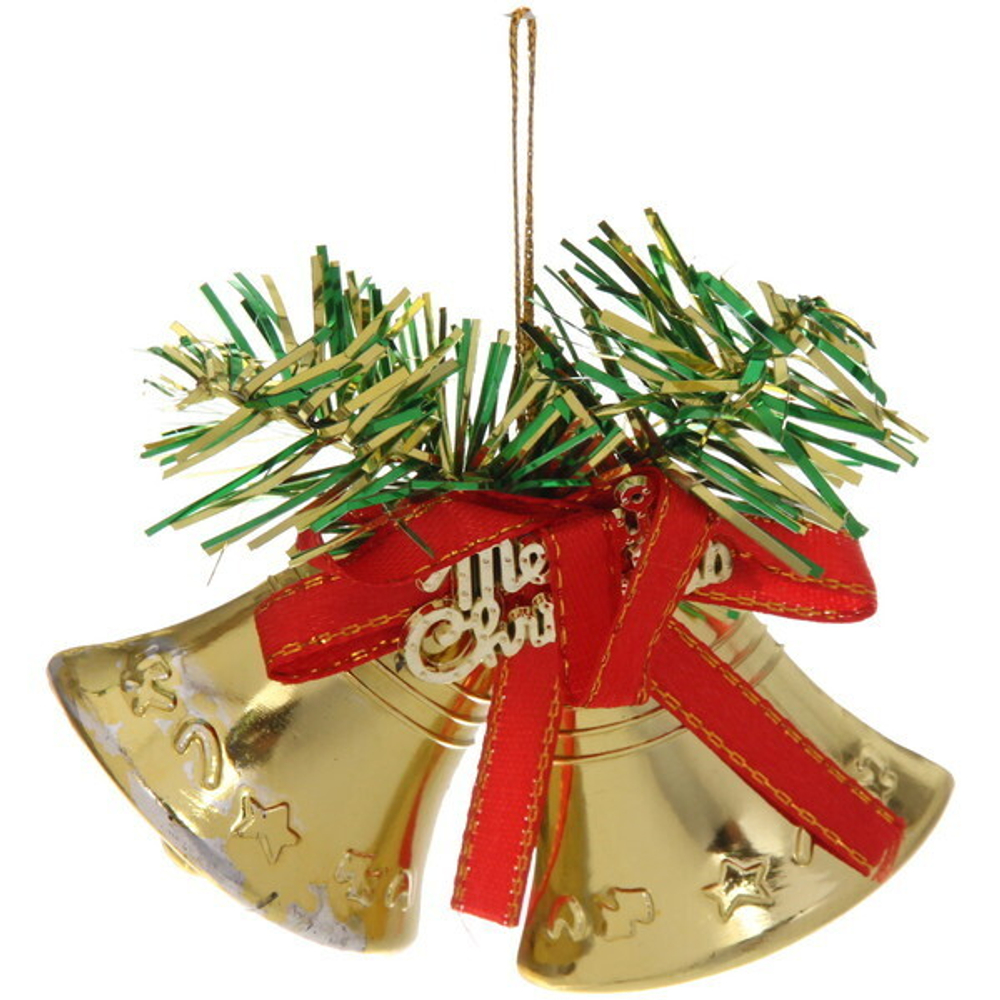Украшение новогоднее «Колокольчики» 9*9 см, Золото