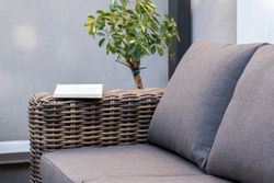 "Палермо" лаунж-зона из искусственного ротанга, цвет соломенный