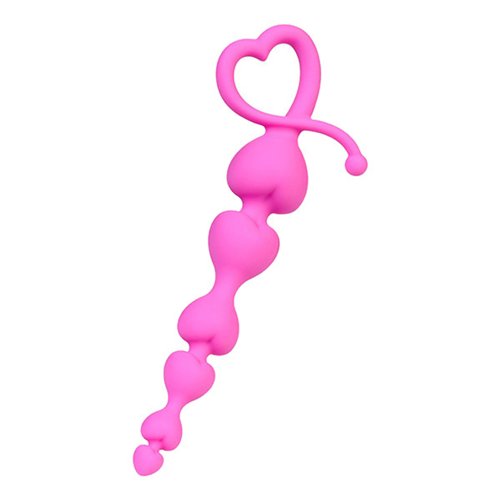 Розовая силиконовая анальная цепочка 18,5см ToyFa ToDo Sweety 356001