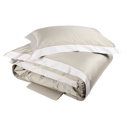 Постельное белье Quadrilatero (240 x 220 см) Grigio/Bianco Seta