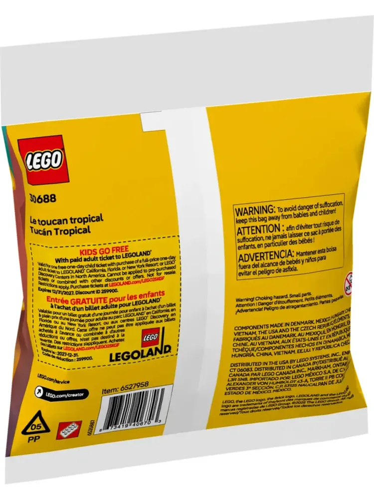 Конструктор Creator 30688 Тропический Тукан 3в1