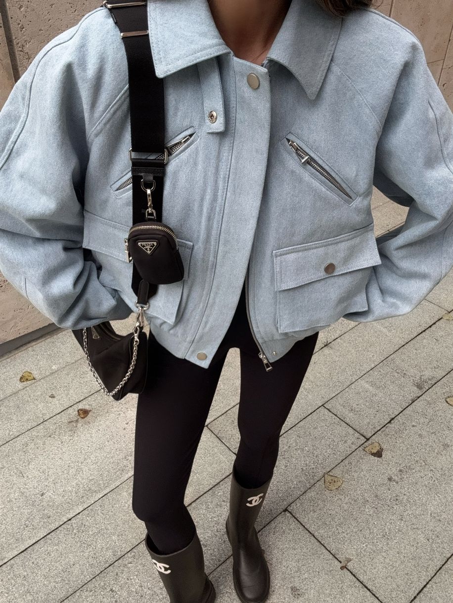 Удлинённый бомбер DENIM