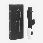 Черный вибратор-кролик WOW + 3 лубриканта в подарок (Цвет: черный)