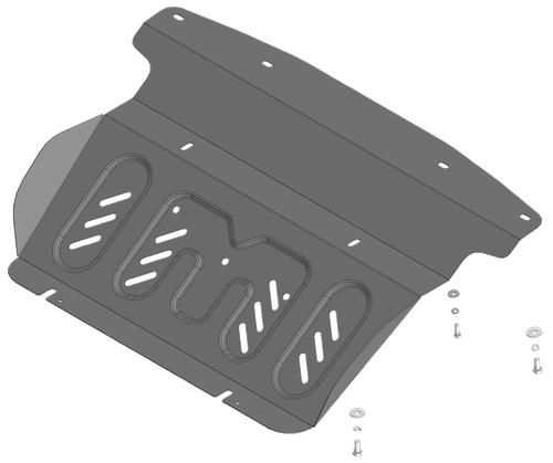 Защита радиатора (2 мм, сталь) для JAC T6 2019-, Sollers ST6 2023- Motodor.78308