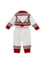 Вязаный комбинезон для новорожденных и малышей на молнии