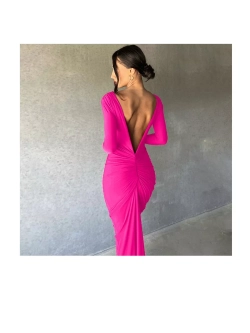 Платье вечернее макси с драпировкой