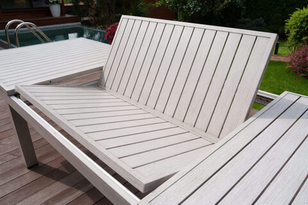 Раскладной обеденный стол Besta Fiesta из алюминия ГАРДА, серый