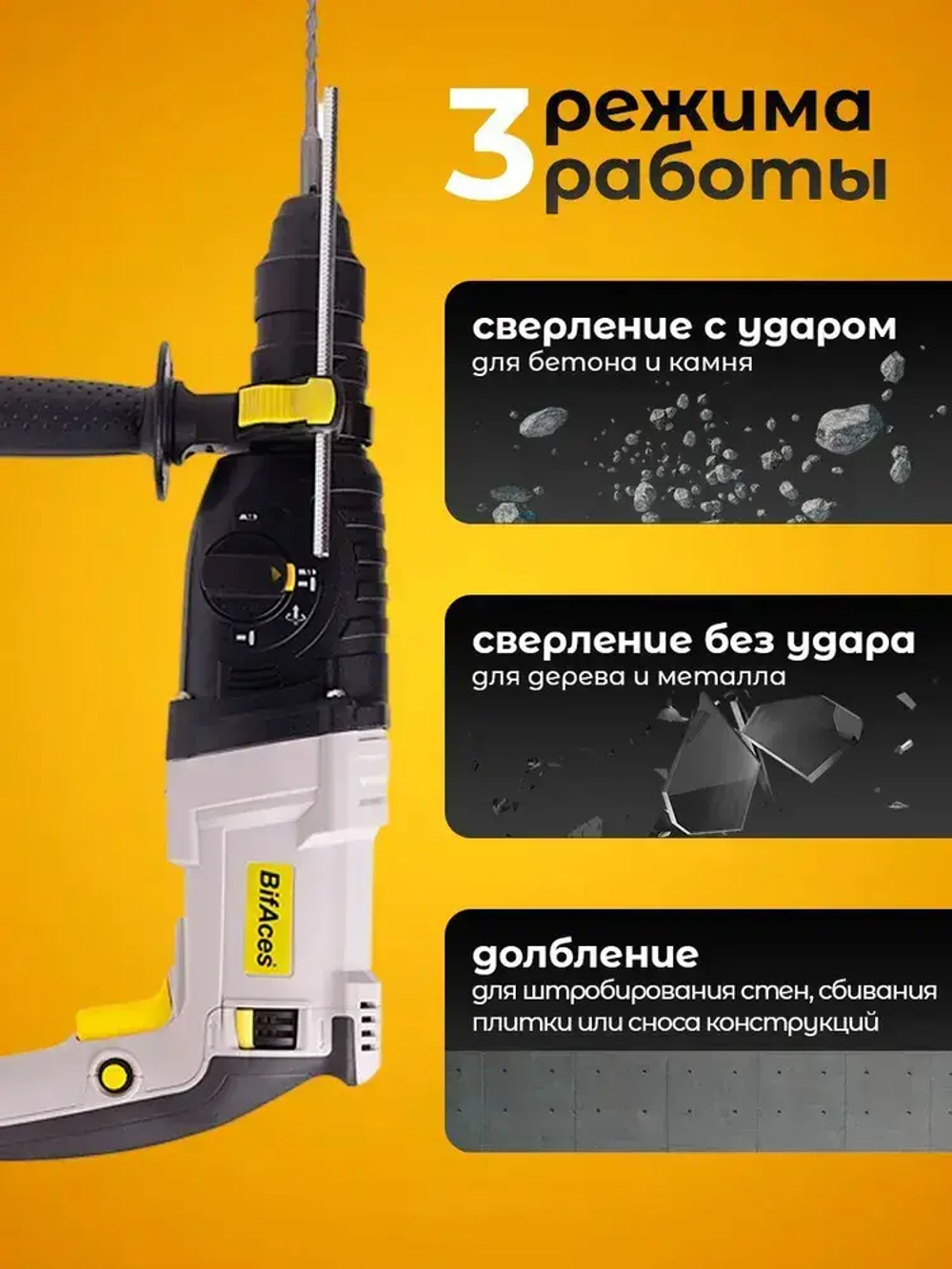 Строительный перфоратор BifAces 850Вт