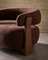 Кресло Granite на 3 ножках, коричневый шенилл, массив ясеня в цвете орех