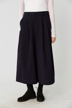 Кюлоты темно-синего цвета из бархатистого хлопка