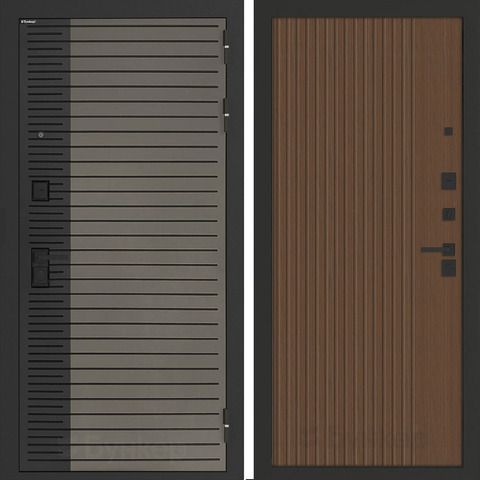 Входная металлическая дверь Бункер BN-15 Веллюто кофе / Хомс Дуб кантри